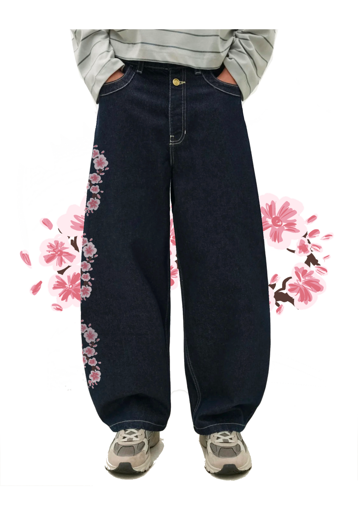 Jean Infinity Full Bloom "Renaissance Sakura" navy