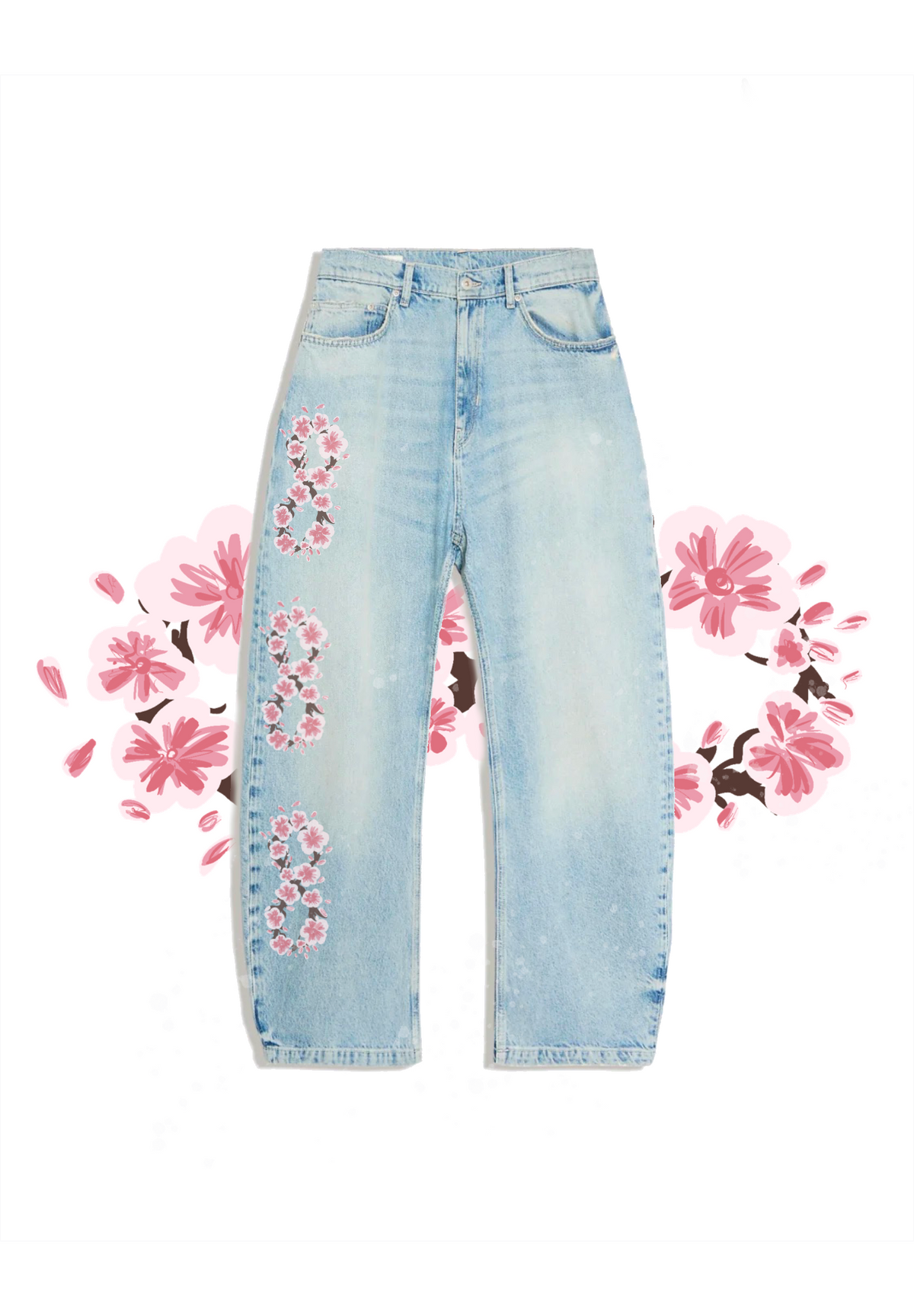 Jean Infinity Full Bloom "Renaissance Sakura" denim