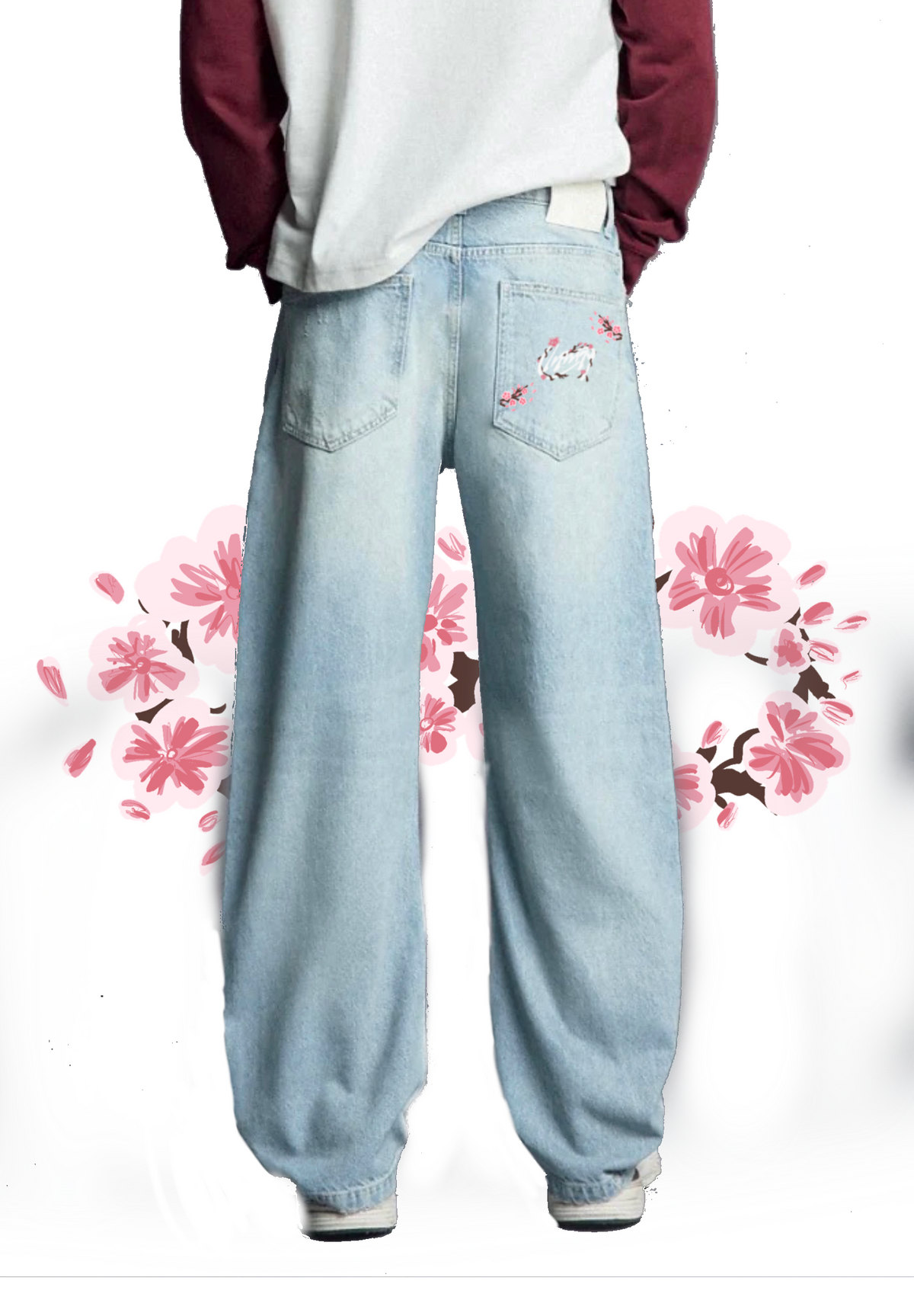 Jean Infinity Full Bloom "Renaissance Sakura" denim