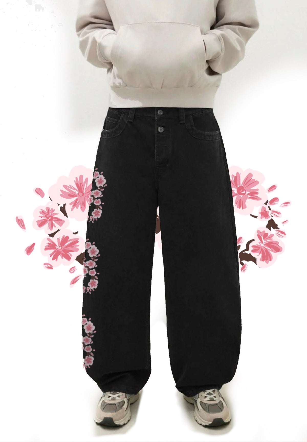 Jean Infinity Full Bloom Renaissance Sakura" noir